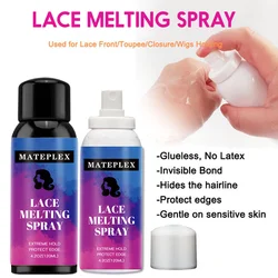 Lace Melting Spray Quick Dry Wig Adhesive Spray Temporary Holding Front Lace Wig Glue Spray Invisible Private Label for Toupee