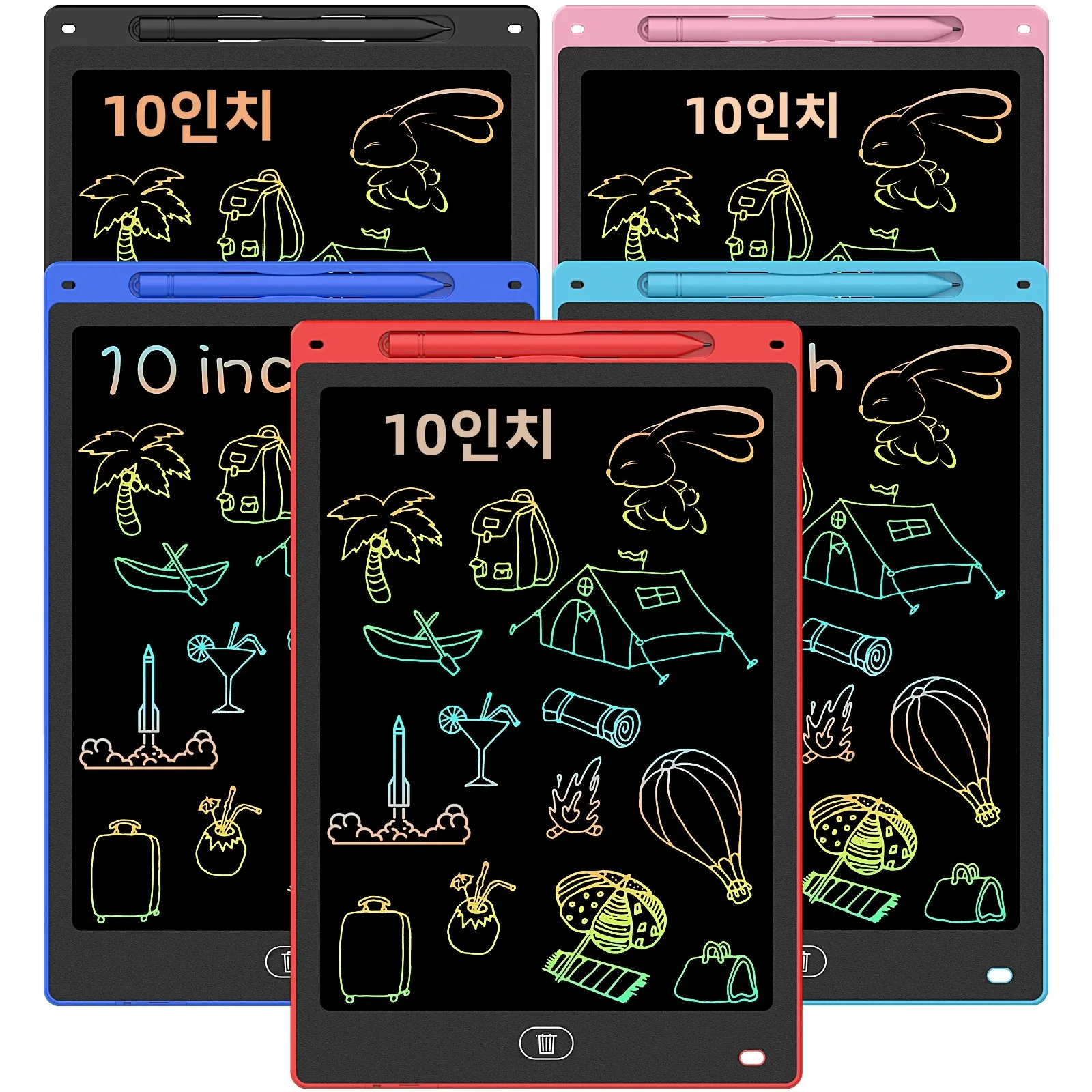 10인치 LCD 드로잉 태블릿, 필기 패드, 전자 필기판, 3-12세 어린이 크리스마스/생일 선물/교육용 장난감