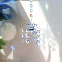 Prism Sun Faceted Crystal Catcher Pendant Glass Chandelier Clear Hanging Modern Rainbow Suncatcher Ornaments Door Window Decor 2