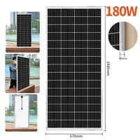 Panneau solaire 360 W, 240 W, 160 W avec cadre en aluminium Panneau photovoltaïque léger Chargeur de batterie 18 V pour camping-car, bateau, maison et véhicule de loisirs 2