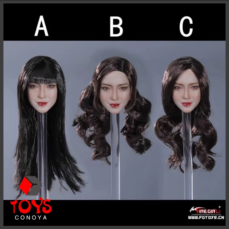 

2023 Q4 Fire Girl Toys FG094 1/6 Asian Beauty Angelababy Head Sculpt Carving Model Fit 12-inch Female Soldier Action Figure Body