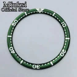 Premium Flat Resin Aluminum Alloy Bezel - 38mm Replacement Watch Accessory (NO.10 Green)