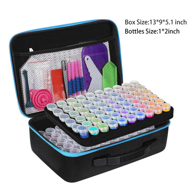 30/40/60/120 Gitter Diamant Mal werkzeuge Kits Diamant Farbe Zubehör Behälter Aufbewahrung tasche Gitter Box Stift Handtasche