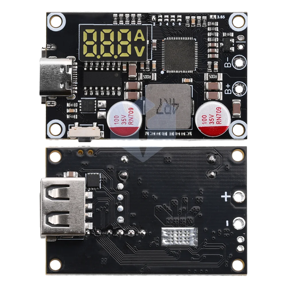 2-6S 45W Bi-directional Fast Charging Board Mobile Power DIY Motherboard Multi-Protocol Fast Charge Module LED Digital Display