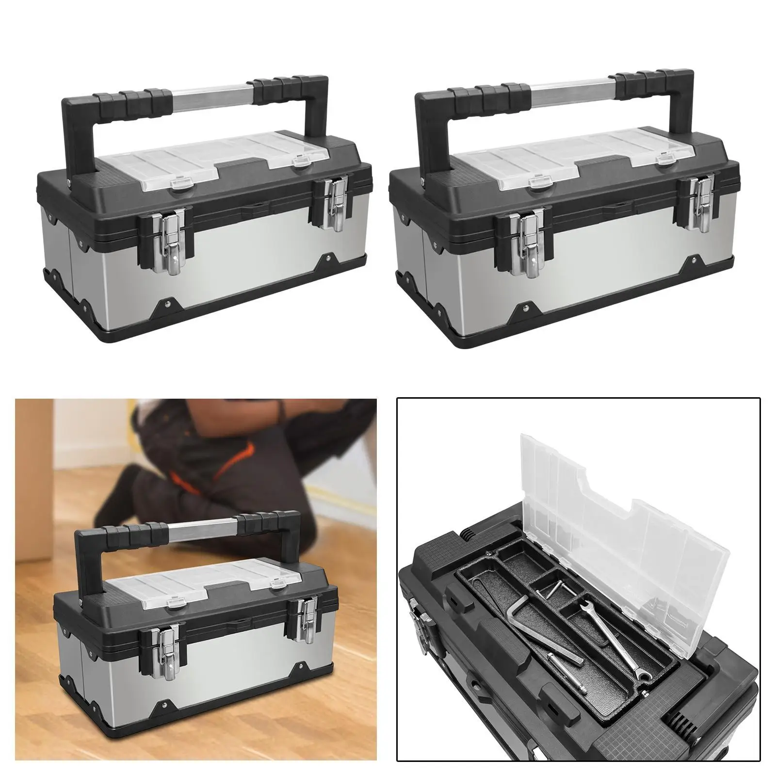 Protector Hard Case Carry on Protection Travel Portable Tool Box with Lock 4