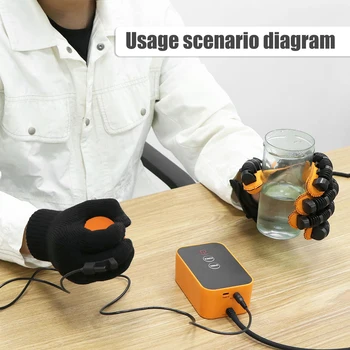 JUSTLANG Hand Rehabilitation Robot Gloves Finger Hand Exerciser  Function Training Massager Surgery Recovery Stroke Hemiplegia