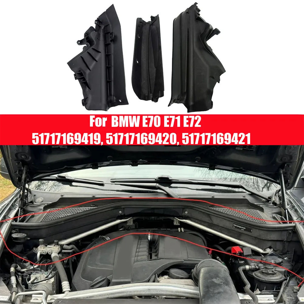 3 stücke Auto Motor Oberen Fach Partition Panel Für Bmw E70 Lci Für Bmw E71 E72 Hyb Links/Rechts/oberen Motor Fach Panel – Detail 11