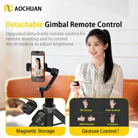 NEW AOCHUAN Smart X3 3 Axis Gimbal Stabilizer With Detachable Remote Built-in 51CM Extension Rod AI Tracking For Video shooting - Image 3