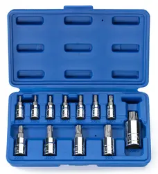 Premium Torx Bit Socket Set - Durable S2 Steel, 13 Pieces, Manual Use (1pcs)