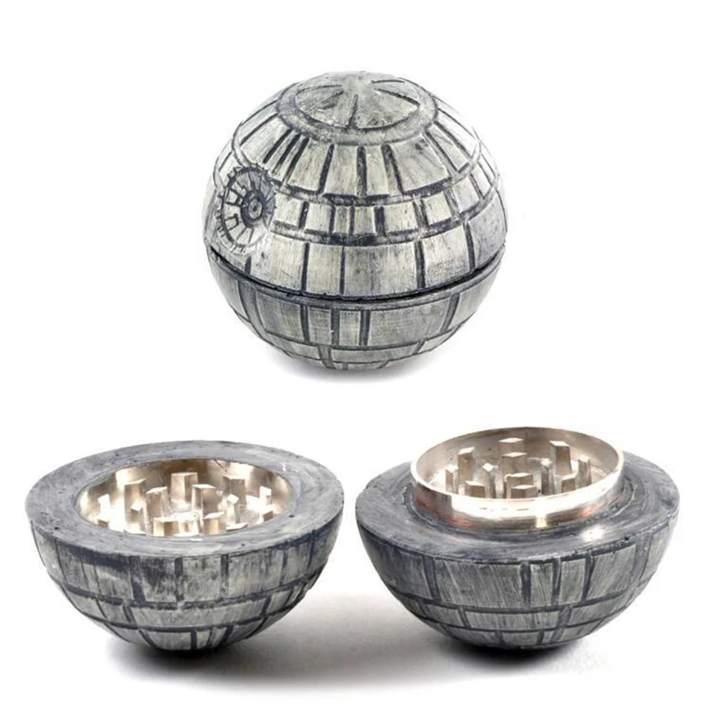 Cyberpunk Metal Tobacco Grinder 3 Strati Herbal Pokeball Ball Spice Crusher 50Mm Smoke Coffee Herb Muller Accessori Per Sigarette