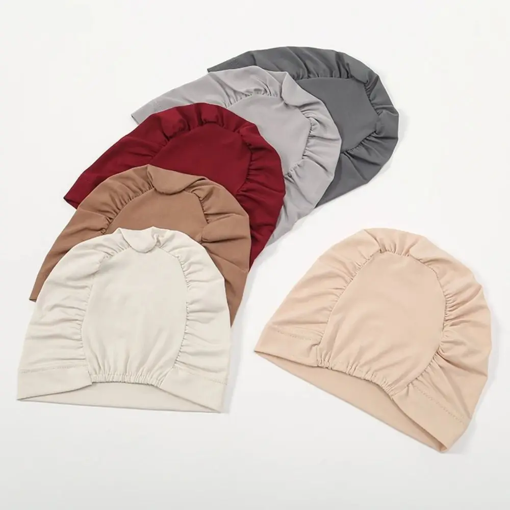 

Premium Muslim Hijab Caps New Cotton Solid Color Elastic Bonnet Cap Fashion Women's Head Hood Closed Hijab Underscarf