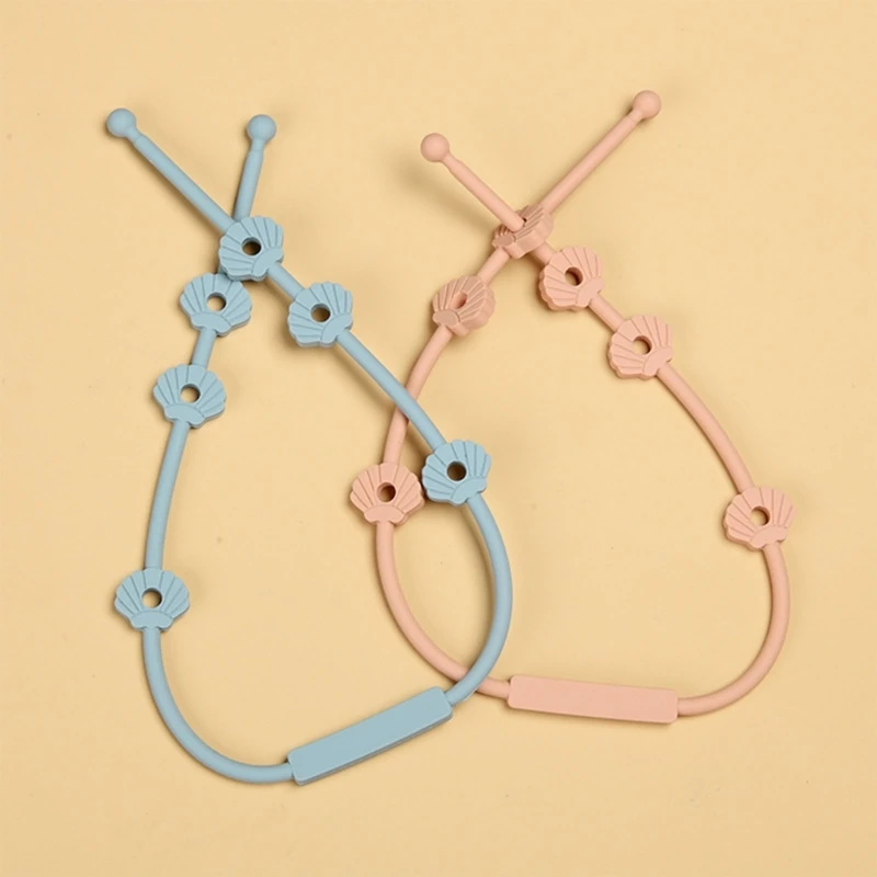 

Silicone Chain Fastened Strap for Baby Pacifiers Teething Toy Newborn Teether Chain Nipple Holder Nursing Accessories