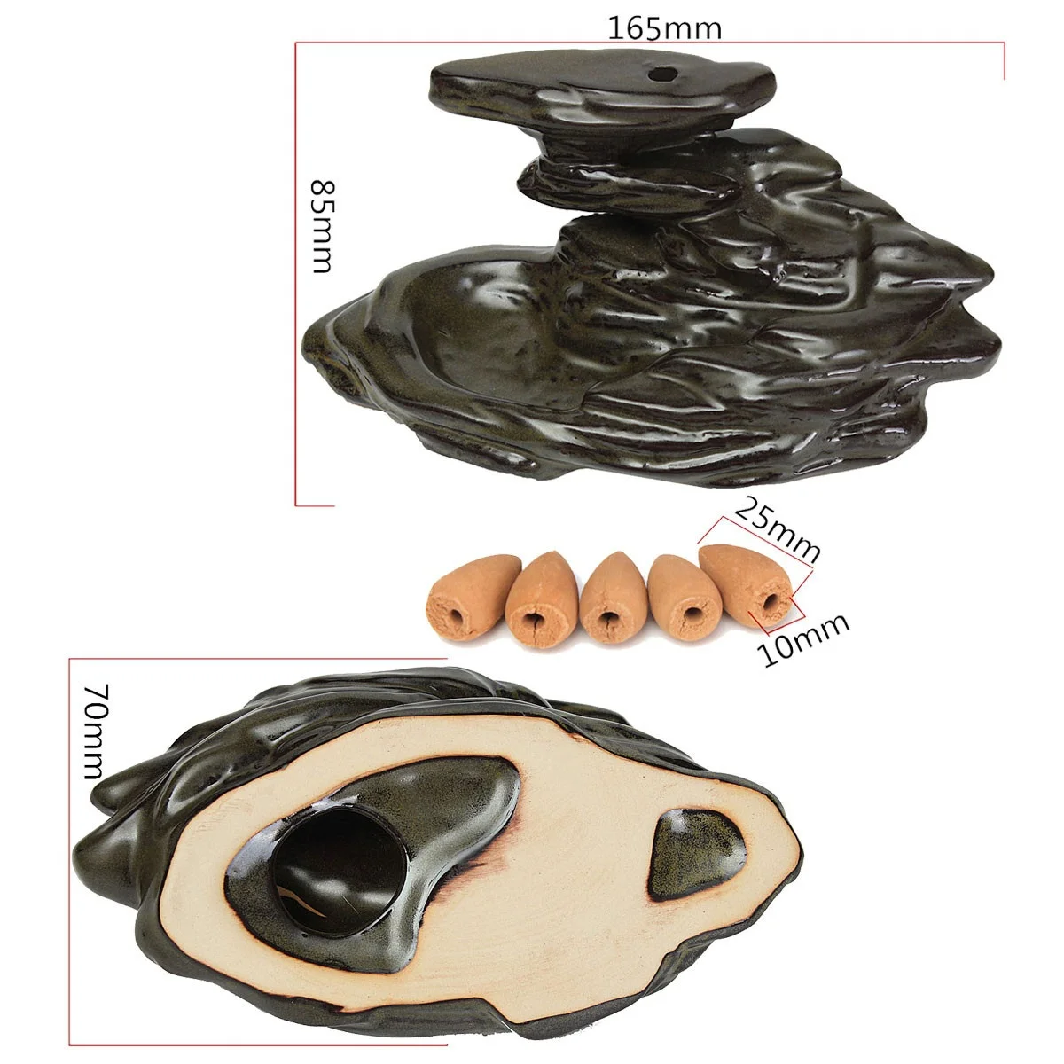 السيراميك الفن ارتجاعي مبخرة مبخرة حامل البخور فرن...