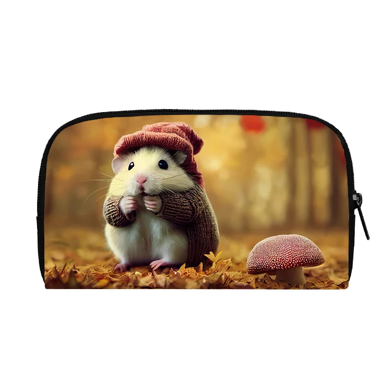 Kawaii Cartoon Hamster Print Wallet Women Money Bags Girls Purses
