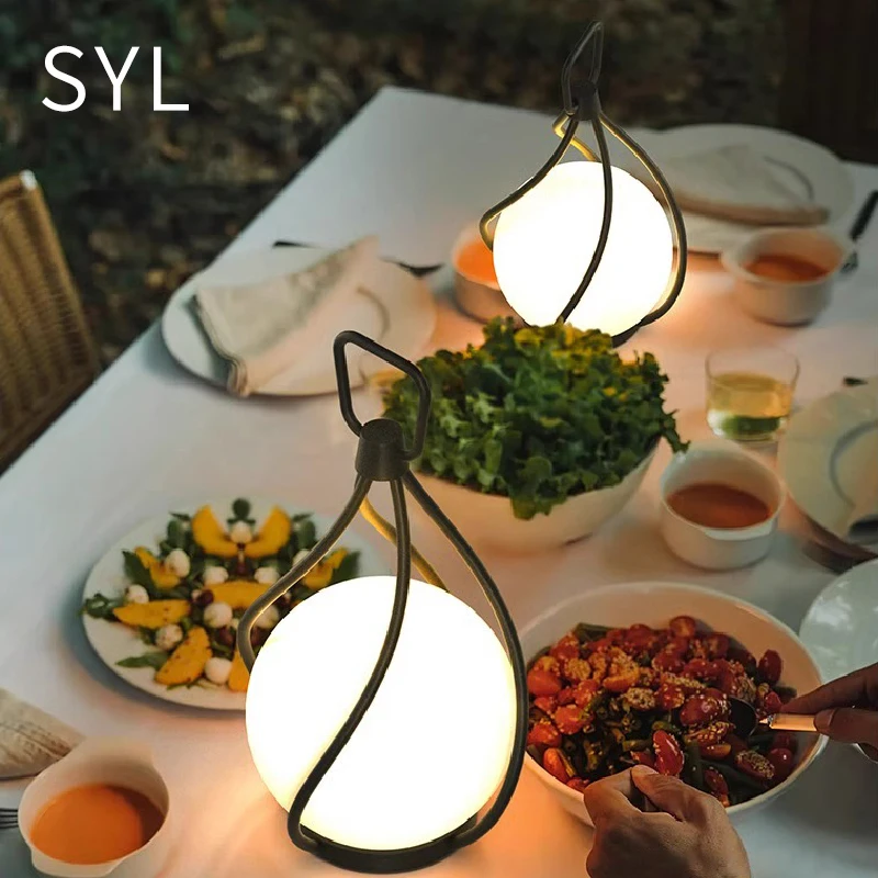 

LED Outdoor Light IP65 Waterproof Camping Lamp Portable Rechargeable Courtyard Balcony Garden Layout Atmosphere Table Lighting