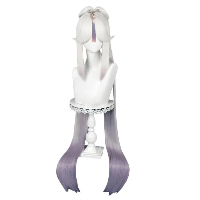 

Game Genshin Impact Cosplay Ningguang New Skin Wig 120cm White to Purple Long Hair Orchid's Evening Gown Ningguang Cosplay Wig