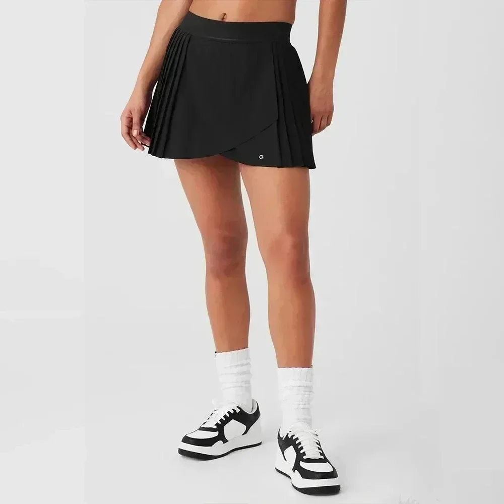 AL Yoga Tennis Ruffle Skirt Women Sports Running Sexy Fitness Skirt Explosion proof Dew Belt Pocket Golf Sports Shorts Skirts 3
