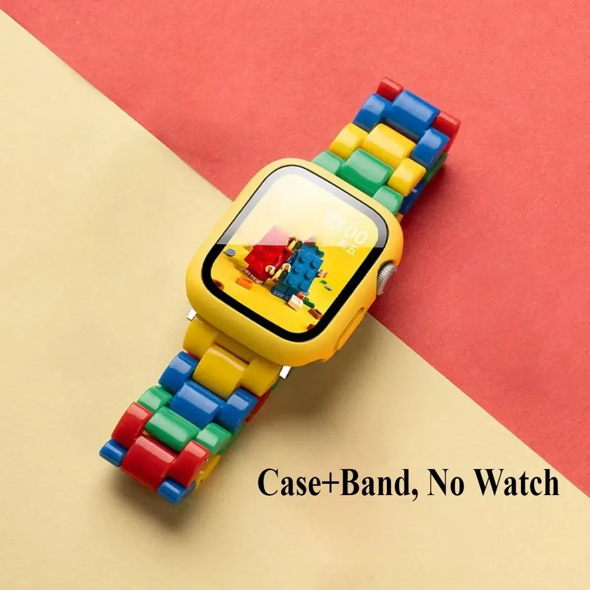 Stylish Candy Color Resin Strap with Plastic Case