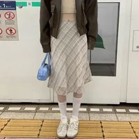 Deeptown Plaid Skirt Vintage Women Elegant Sweet Korean Style Mid Skirt Y2k Harajuku fashion A-line summer Aesthetics Skirts - Image 2