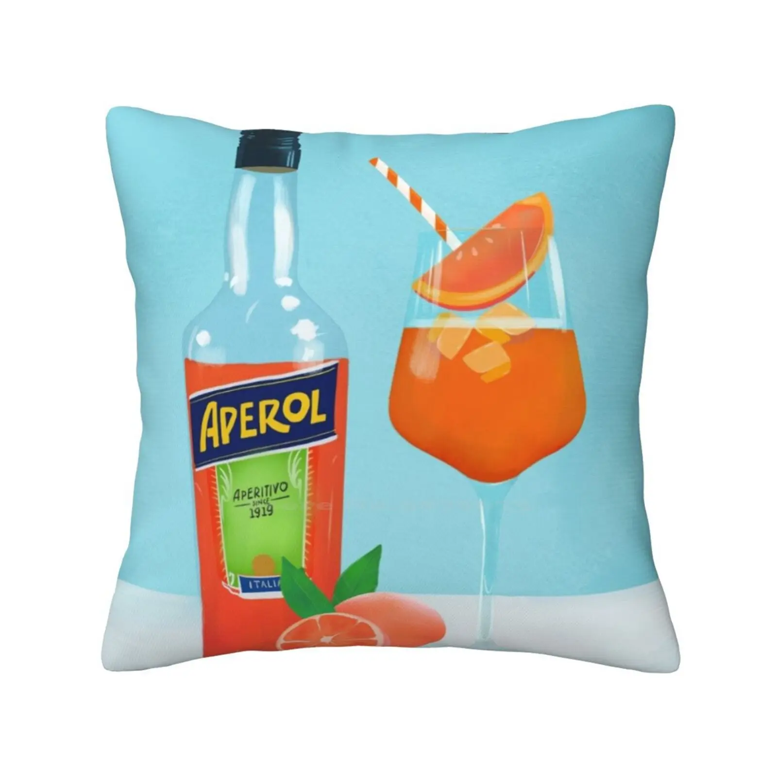 Spritz Cuscini Caso Camera Da Letto Decorazione Della Casa Spritz Summer Drink Bevande Orange Summer Time Cocktail Frutta Cibo E