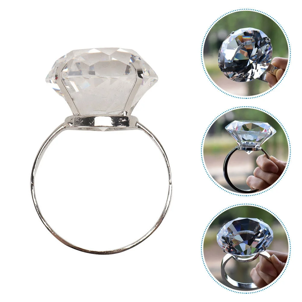 

Wedding Decor Ring Diamond Props Rings Anniversary Party Supplies Decorative Engagement Decorations Photo Simulated