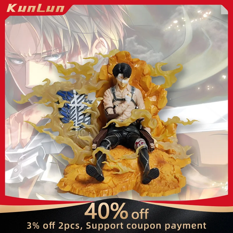 

14 см аниме атака на искусство, Levi Ackerman Farewell, солдат, лидер, экшн-фигурка, лежащая статуя, Коллекционная модель из ПВХ