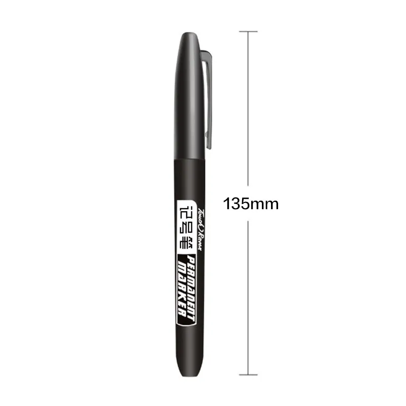 3 pcs/Set Permanent Marker Pen marker pen art pens Waterproof Ink Fine Point Black Blue Red Oil Ink 1.5mm Round Toe Fine Color