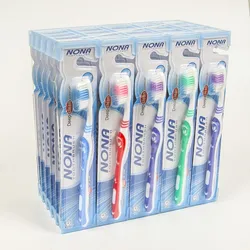 Premium Natural Soft - Bristle Manual Toothbrush for Gentle Gum Care and Deep Cleaning (10 multicolor pieces)