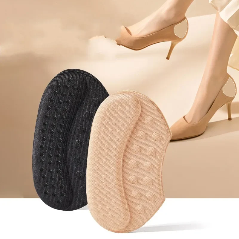 3Pairs=6Pcs Heel Stickers Women Adjustable Size Antiwear Feet Care Shoe Pads Adhesive Back Heel Protectors Insoles Cushions