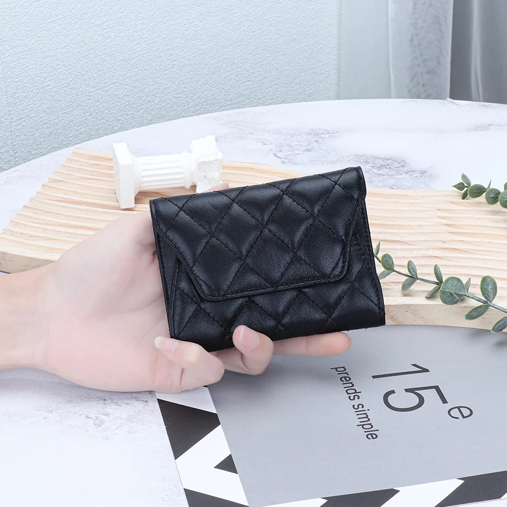 Small Wallet for Women Minimalist Wallet Cardholder Wallet Slim Wallets for Women Sheepskin Leather Business Card Case Holder