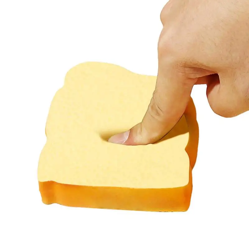 

Toast Fidget Toy Kawaii Soft Squeeze Toys Simulation Food Shape Stress Toy For Kids Adults Gift Stocking Stuffers