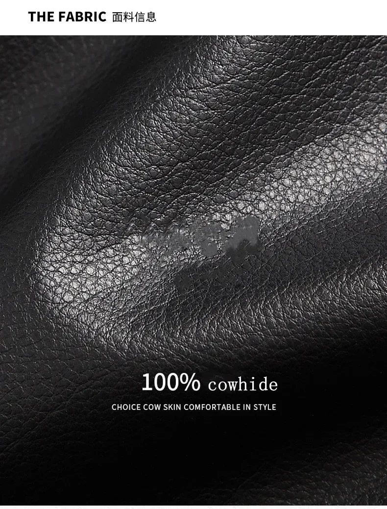 Description Picture 3 of itemGenuine Leather Coats for Men, Cowskin Trench, Dust Coat, Lapels Jacket, Business Casual, 4XL