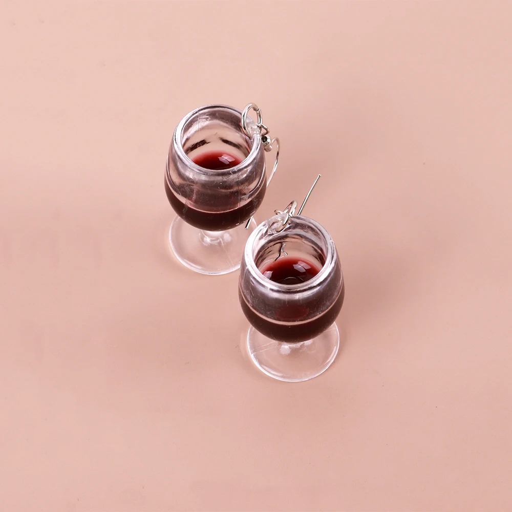 Acrylic Dangle Earring for Women Resin 3D Drink Cup Bottle Drop Earring Funny Creative Jewelry Gifts New Large Red Wine Glasses dangle earrings drop earrings acrylic earrings