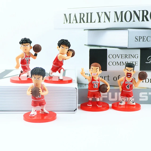 5pcs/Set Slam Dunk Figure Kaede Rukawa Hanamichi Sakuragi Action Figurine Collection Model Statue Car Decoration Child Gifts