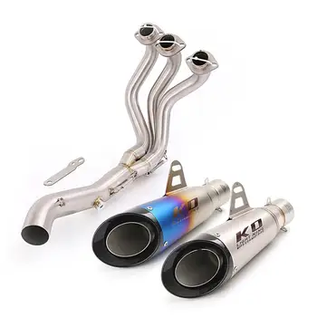 Escape For Yamaha MT09 2014-2020 Motorcycles Exhaust System Muffler Front Link Pipe Stainless Steel Slip On Without DB Killer