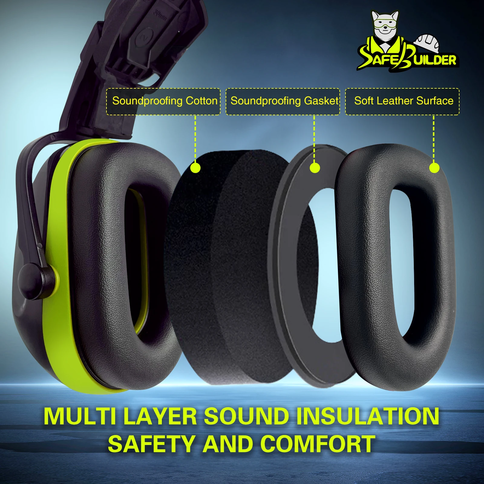 Casque Anti-bruit De Protection Auditive - Cache-oreilles Insonorisé, Neuf