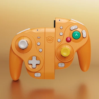 NYXI Wizard Hall Joystick Wireless Game Controller Orange Gamepad with RGB Lights for Nintendo Switch PC Controller 2