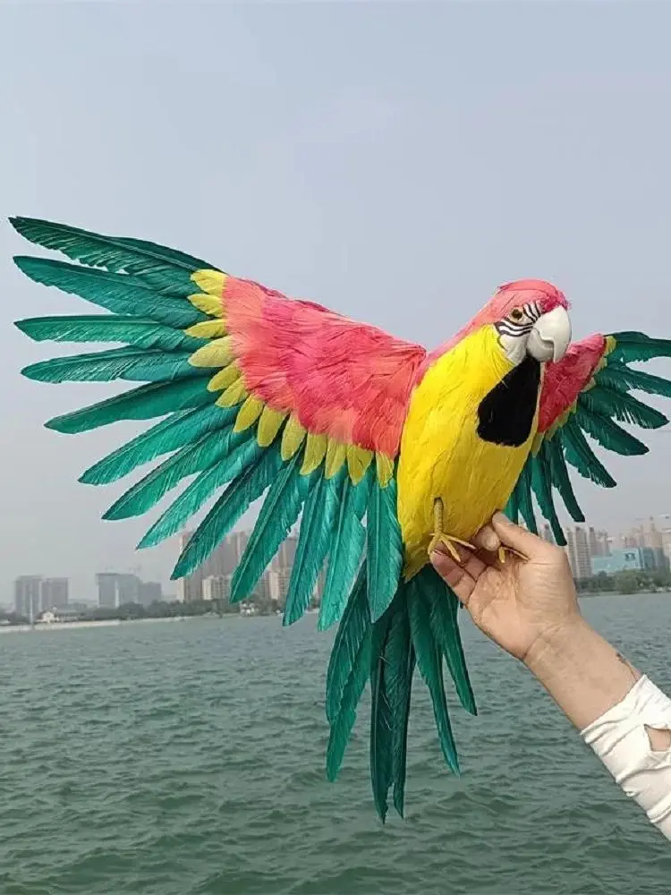 big-real-life-colorful-parrot-model-foam-feather-wings-bird-handicraft-decoration-gift-42x60cm