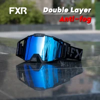 FXR Motorcycle Glasses Double Layer Anti Fog Lens Motocross Goggles Dirt Bike ATV Ski Goggles Moto Outdoor Cycling Sunglasses 2
