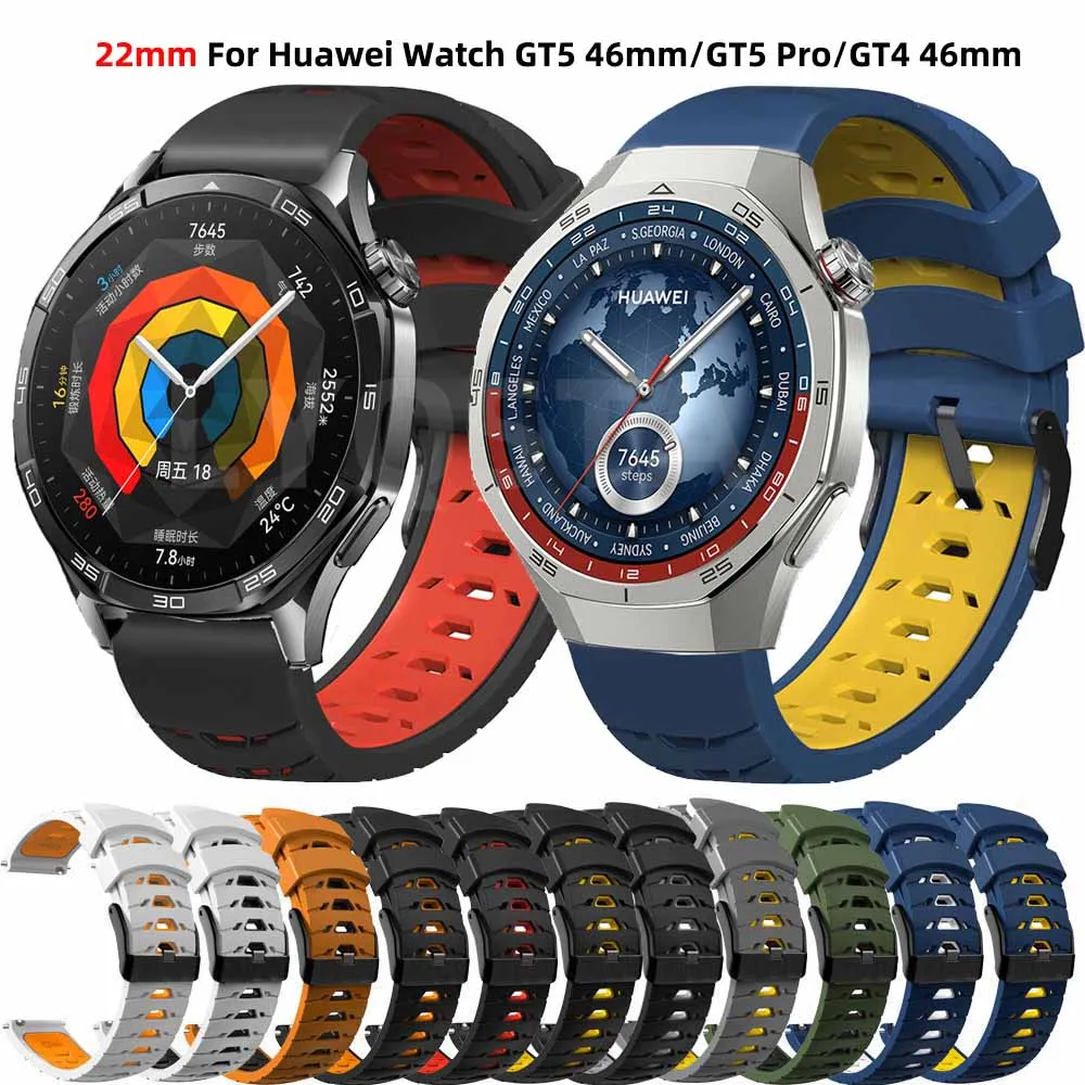 Premium 22mm Silicone Sport Watchband - Durable and Stylish Bracelet Strap