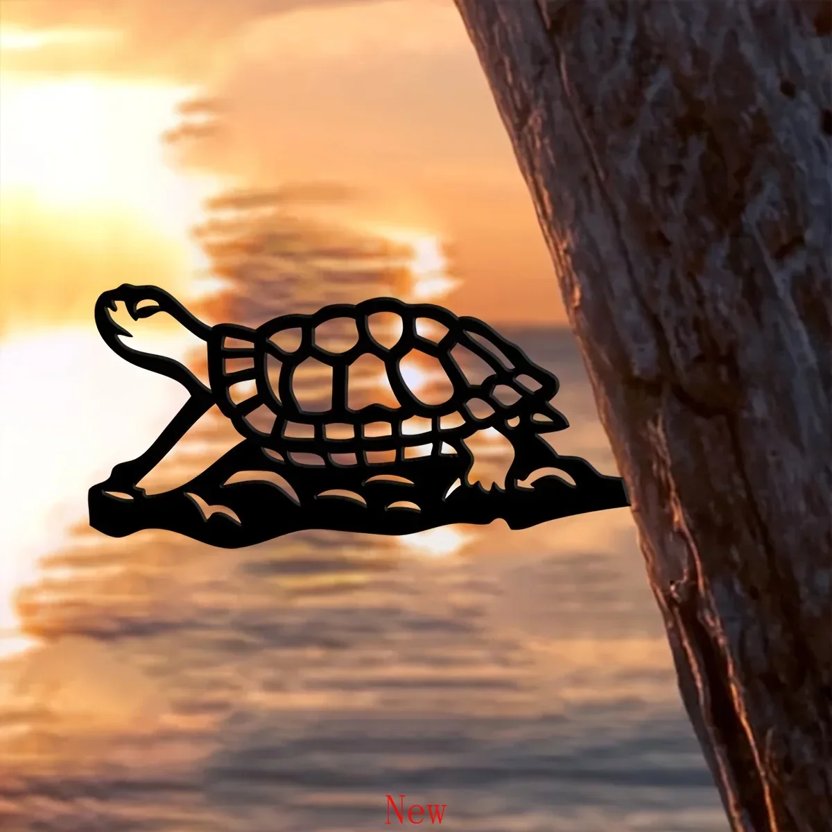 

Promotion Metal Turtle Silhouette Animal Sign Cutout Rustic Outdoor Decoration Iron Home Garden Decor Housewarming Gift Patio De