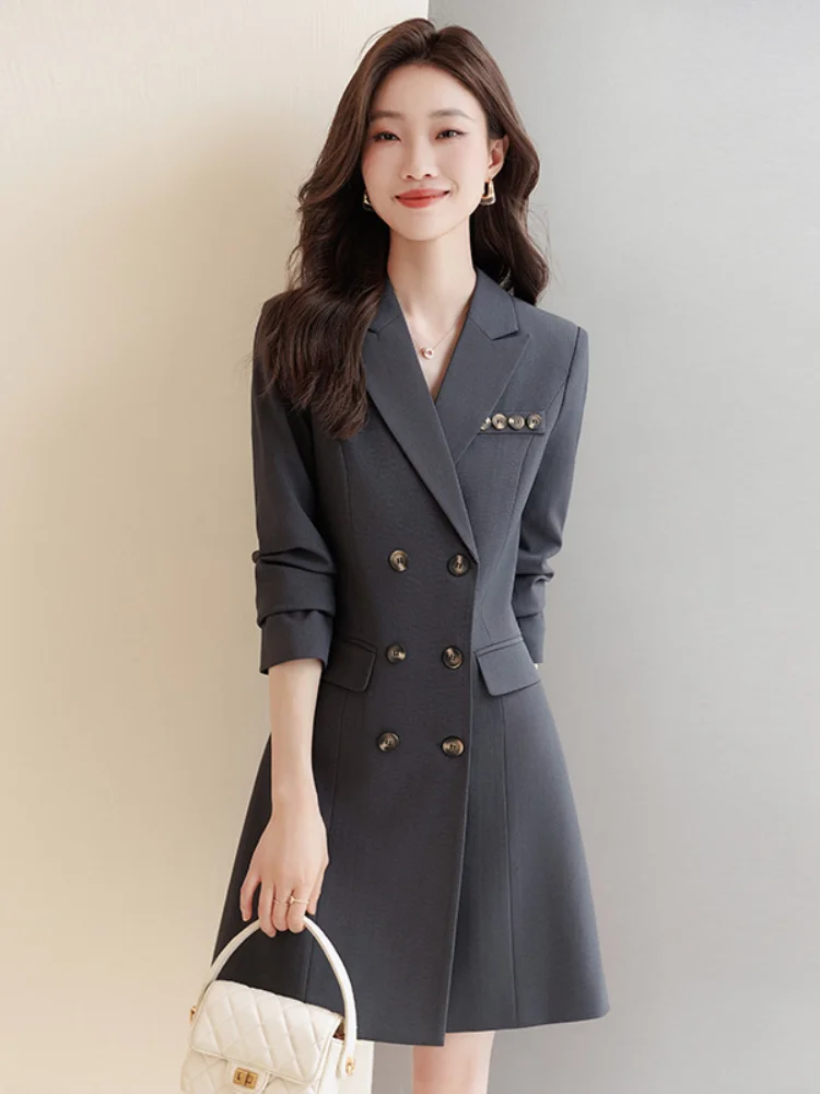 Fashion Korean Black Dress 2023 Fall and Winter New High
