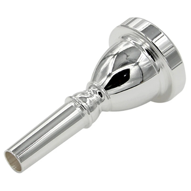 

New Large Mouth Large Holding Mouthpiece TUBA Mouthpiece Silver Plated Bass Large Mouthpiece
