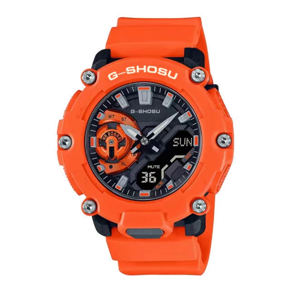 Sports Digital Electronic Unisex Watch 2200 Large Dial Fully Functional LED Dual Display World Time LED Auto Hand Lifting Lights 3
