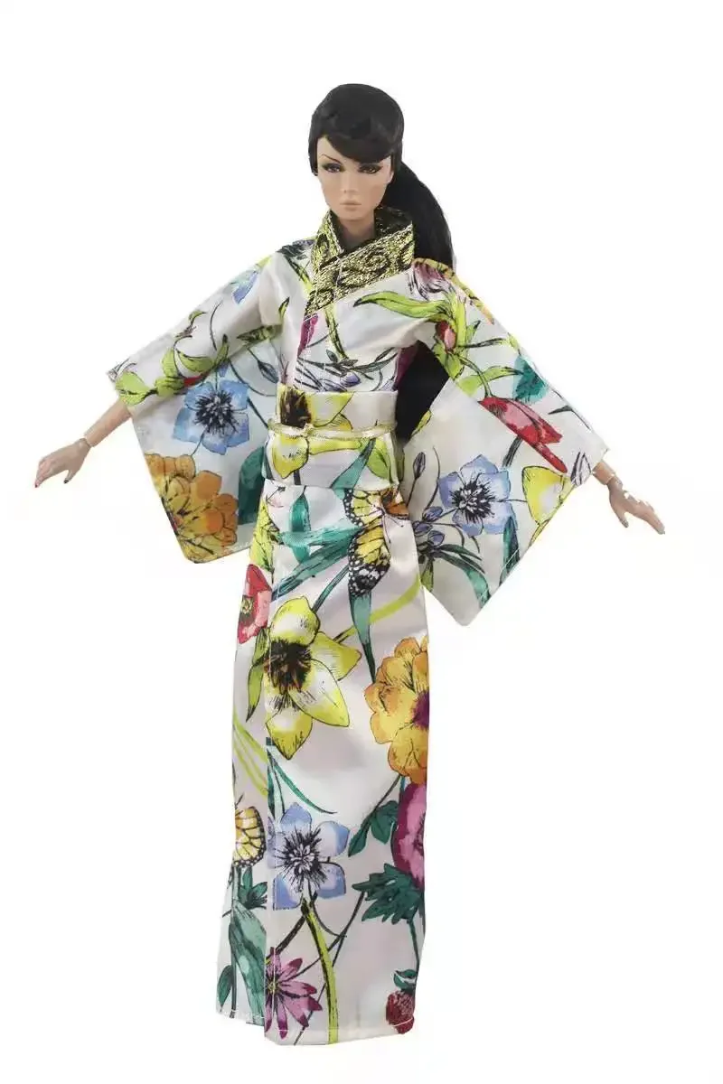 Cosplay Floral Japanese Robe Traditional Kimono 11.5