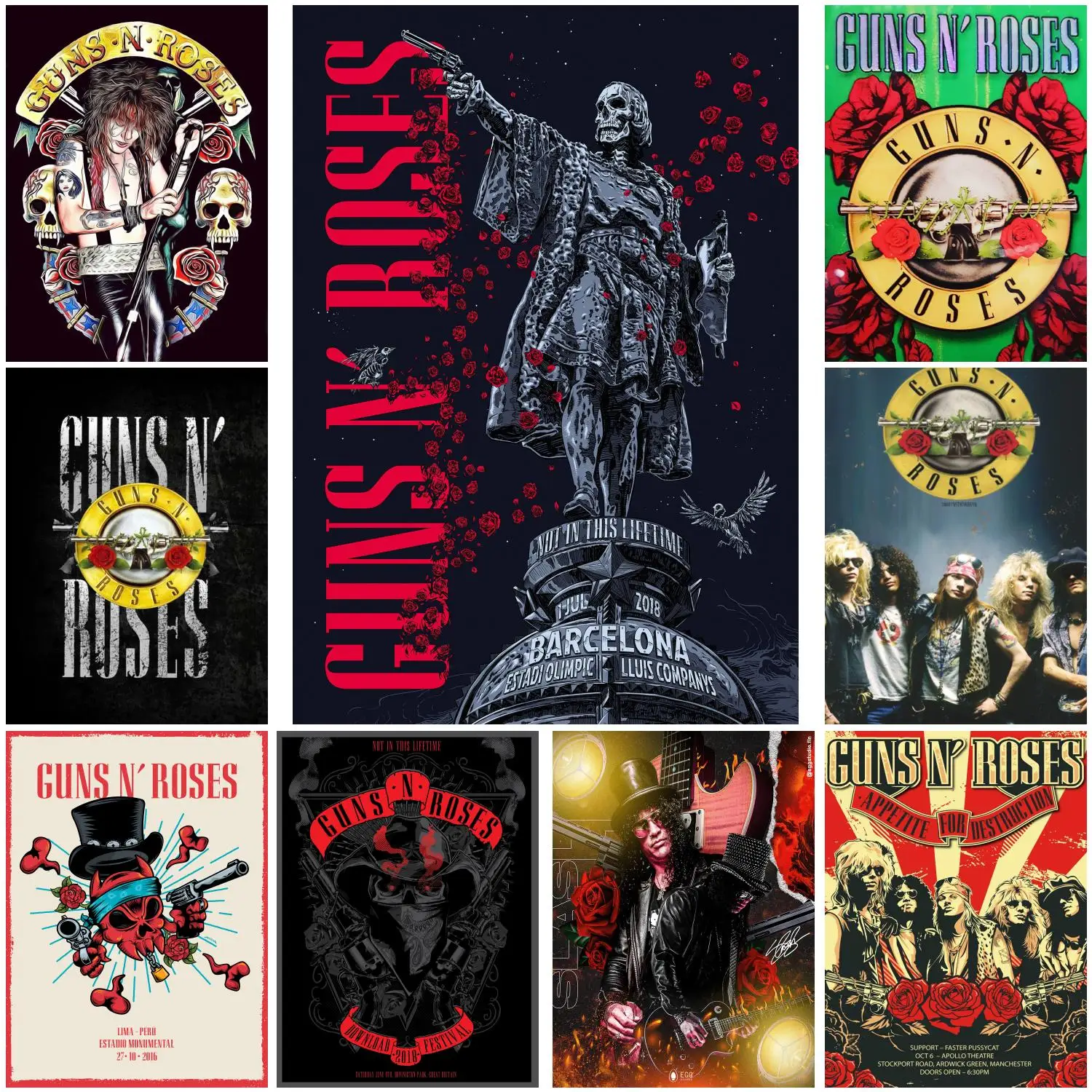 

guns n roses Poster Decorative Painting Canvas Poster Gift Wall Art Living Room Posters Bedroom Painting