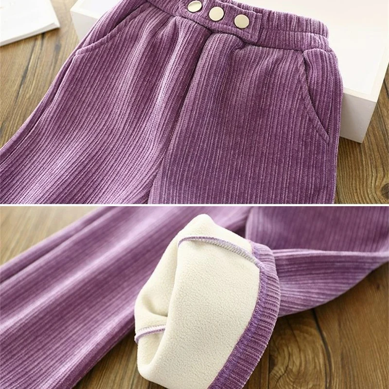 Girls Pants Kids Pants Girls Trousers Autumn Winter Plus Velvet