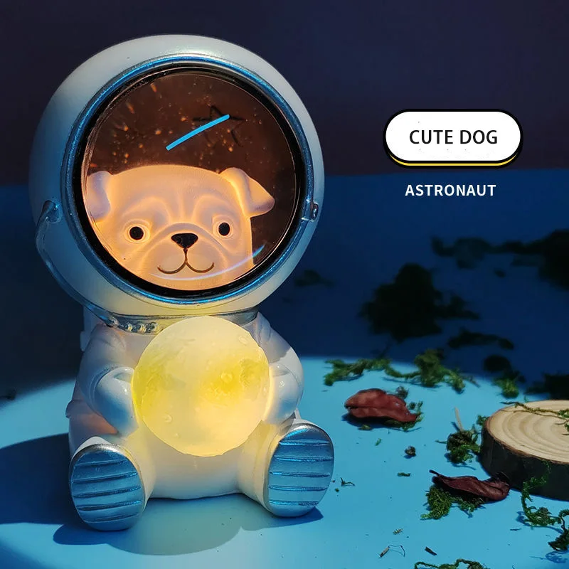 Creative Cute Galaxy Guardian Pet Astronaut Night Light Personality Bedroom Decoration Lights Star Light Kids Toys Birthday Gift Alx