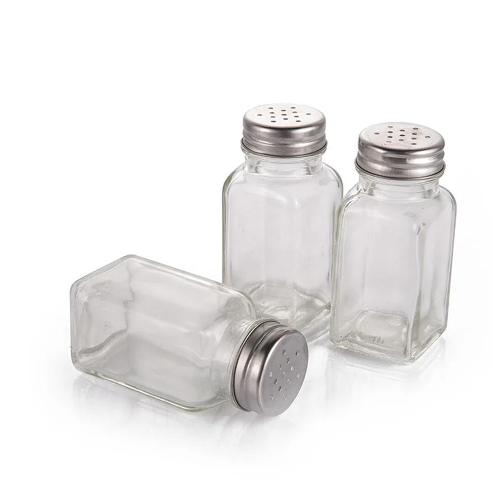 1Pc Creative Glass Condiment Bottle Portable Transparent Square
