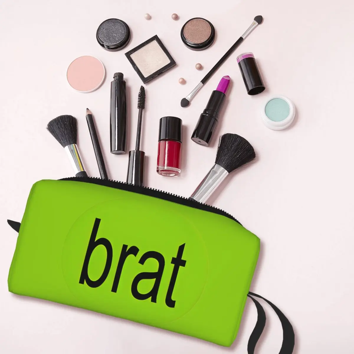 Hyperpop Brat Circle Cosmetic Bag for Women Makeup Bags Charli Xcx Travel Daily Toiletry Bag Organizer Storage Bag 3